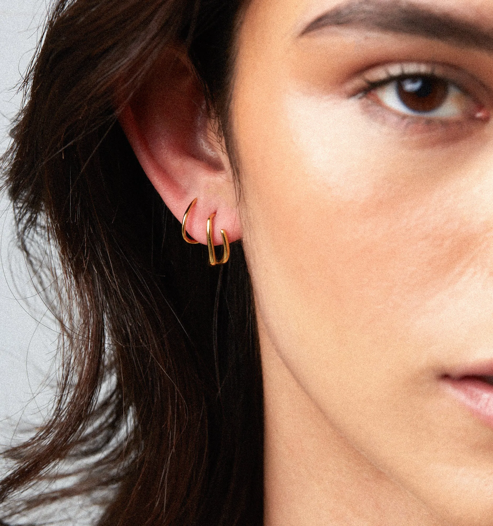 Triple Twist Hoops - Illusion Earrings