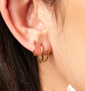 Triple Twist Hoops - Illusion Earrings