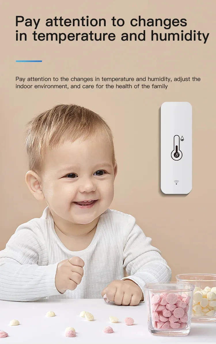 Tuya BT Smart Temperature Humidity Sensor Indoor Hygrometer Bluetooth-Compatible APP Remote Control Works With Alexa Google Home
