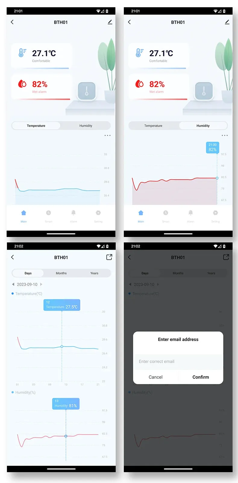 Tuya BT Smart Temperature Humidity Sensor Indoor Hygrometer Bluetooth-Compatible APP Remote Control Works With Alexa Google Home