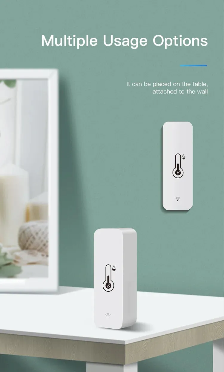 Tuya BT Smart Temperature Humidity Sensor Indoor Hygrometer Bluetooth-Compatible APP Remote Control Works With Alexa Google Home