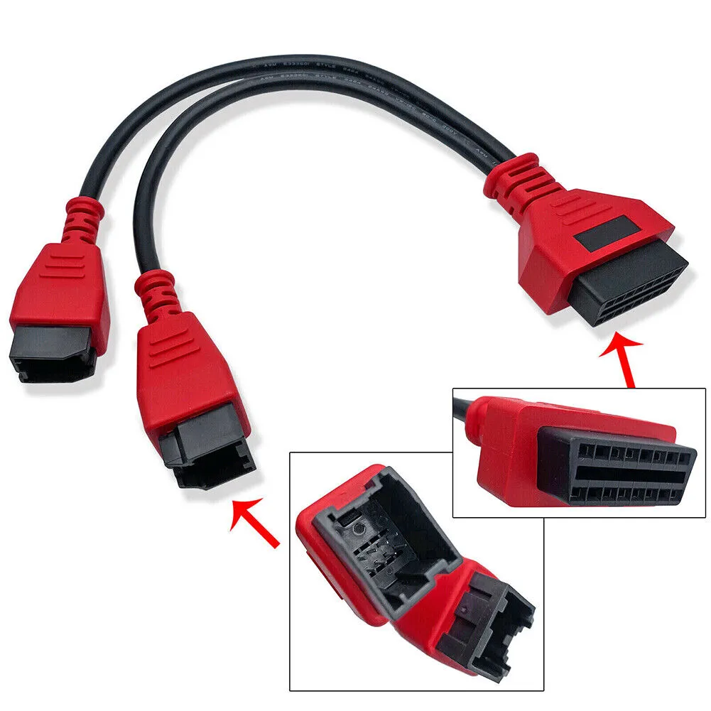 US1-2Pc12 8 Pin Connector Cable Adaptor Fit For Chrysler Autel Maxisys MSCHRY128