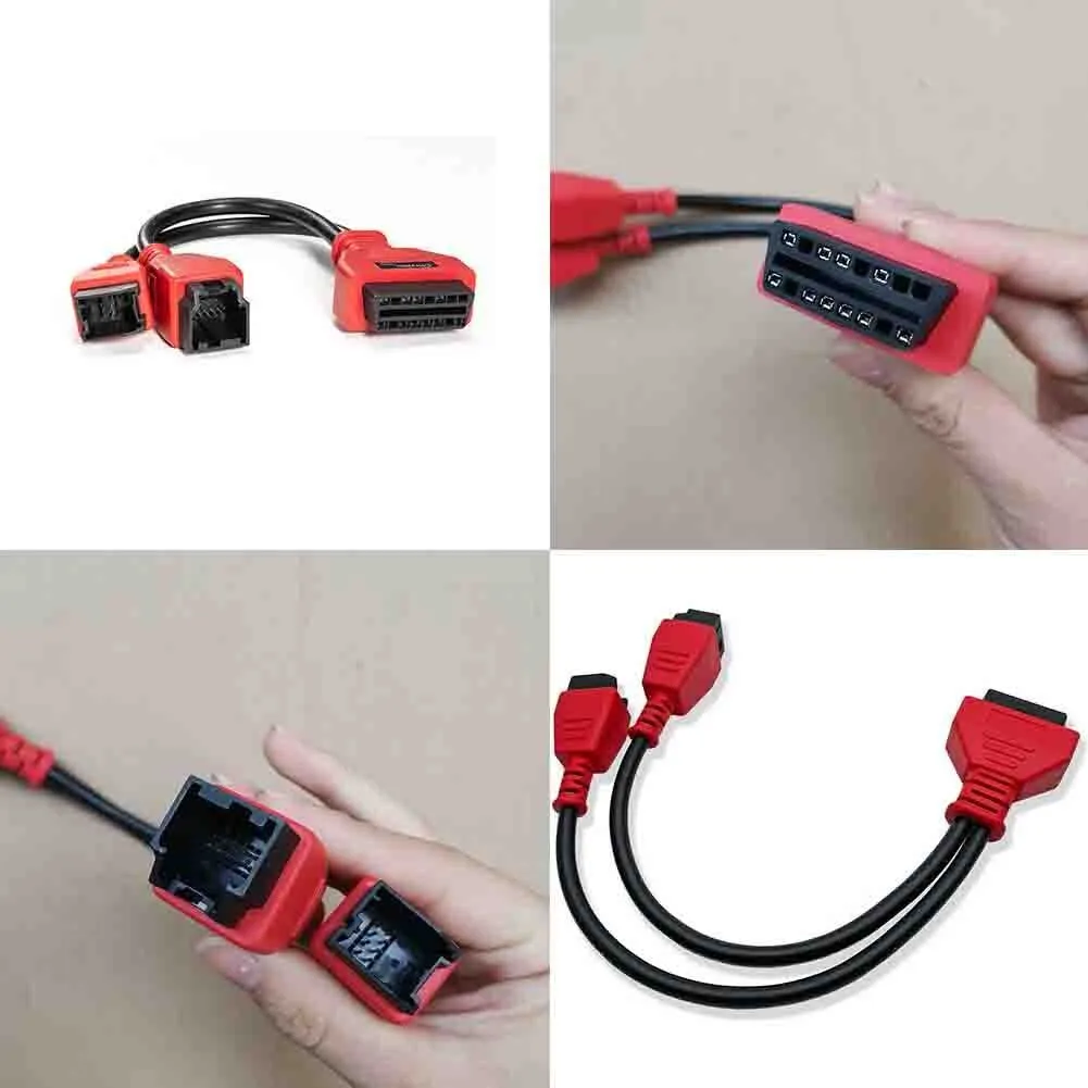 US1-2Pc12 8 Pin Connector Cable Adaptor Fit For Chrysler Autel Maxisys MSCHRY128
