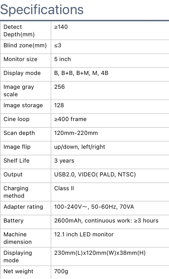 Veterinary Ultrasound BW Mindray DP10 Portable Multi-Application High Quality Bestseller Rated Scanner