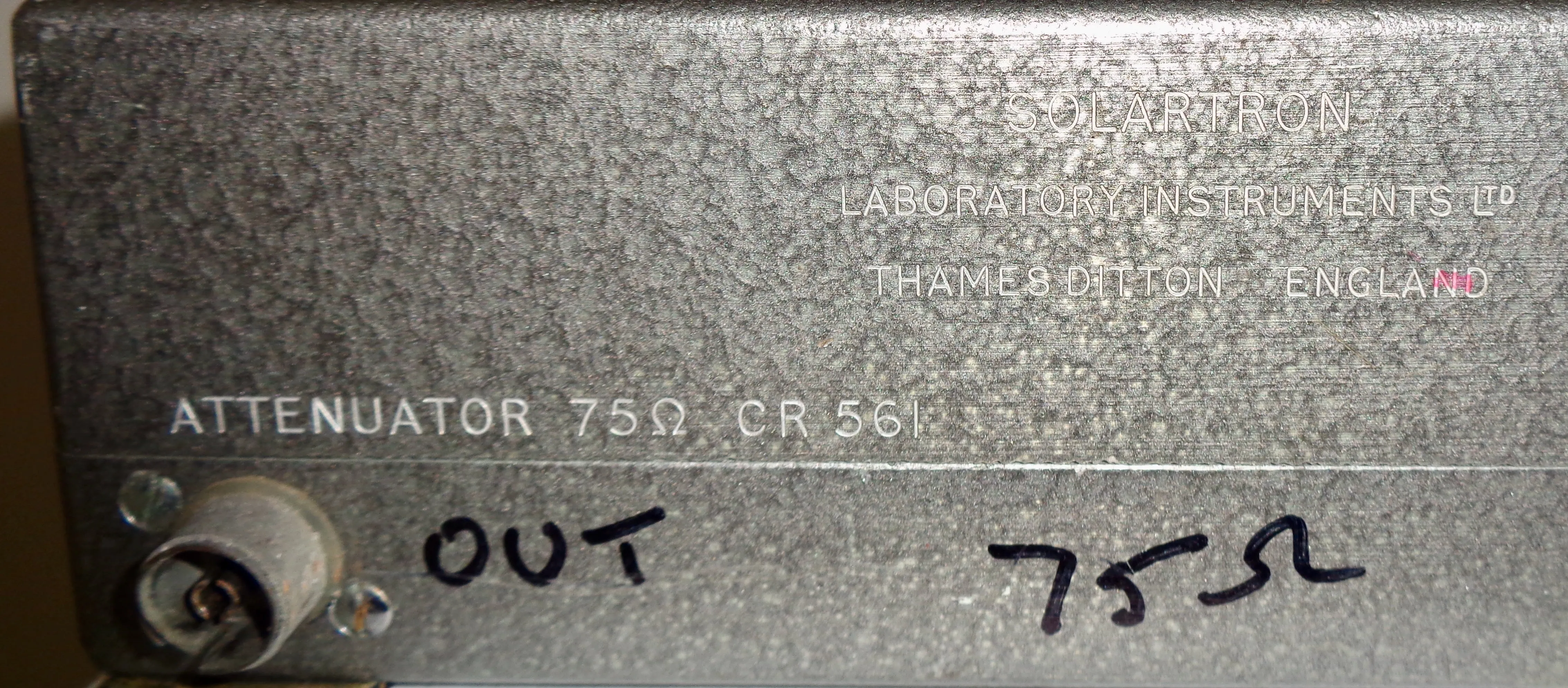 Vintage Solartron Attenuator CR561 75 Ohms