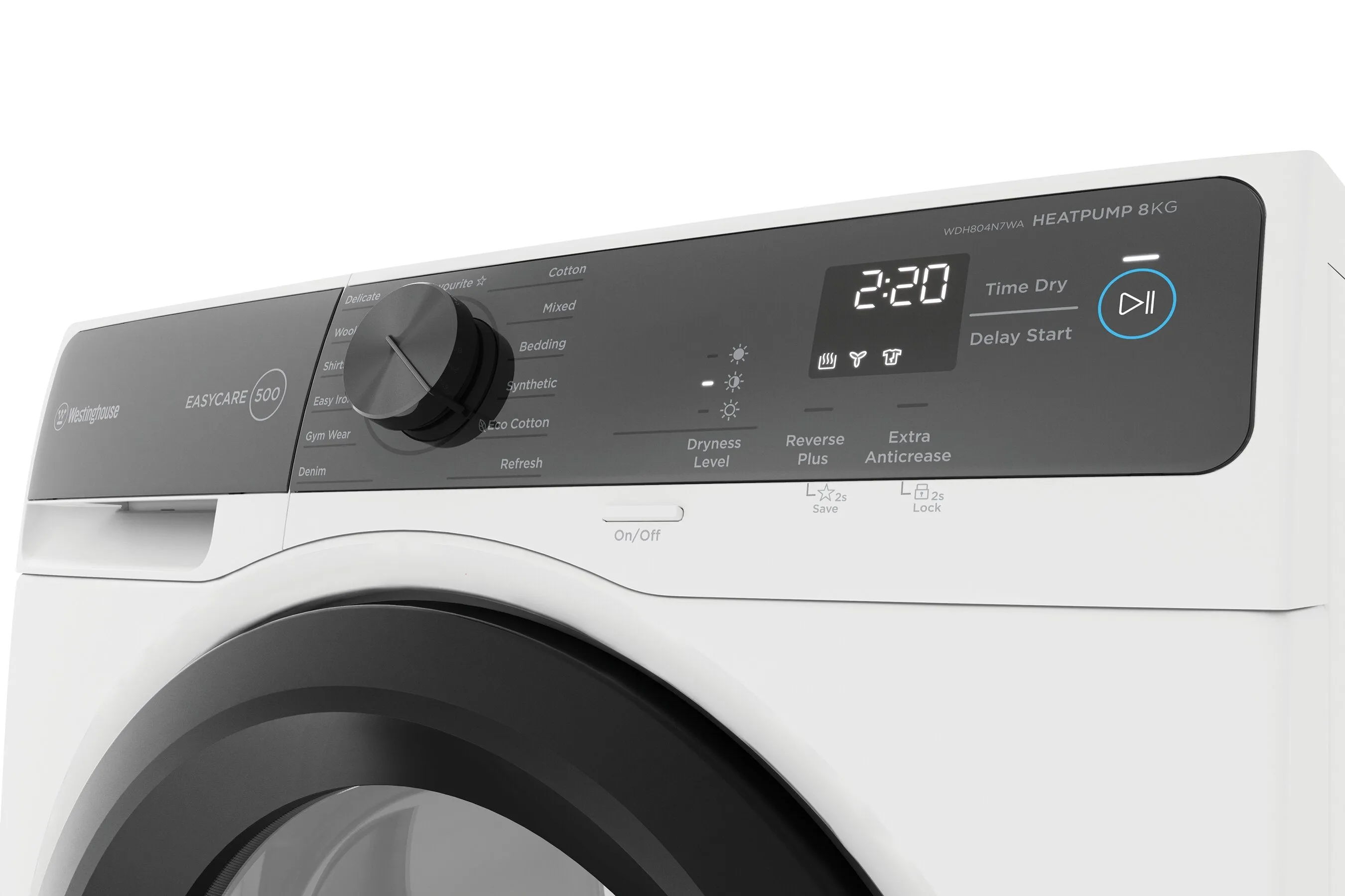 Westinghouse WDH804N7WA 8kg EasyCare 500 Series Heat Pump Dryer - Westinghouse Seconds Discount