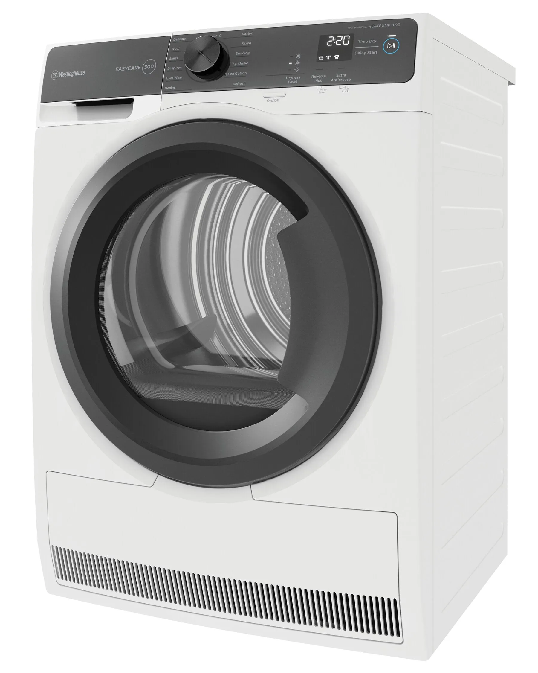 Westinghouse WDH804N7WA 8kg EasyCare 500 Series Heat Pump Dryer - Westinghouse Seconds Discount