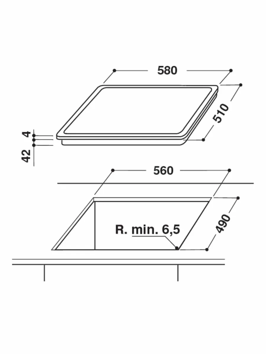 WHIRLPOOL AKT8090LX Built-In Ceramic Hob in Black