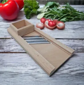 Wooden Cabbage Shredder Mandoline Slicer Cutter Triple Blade 19.6inch 50cm