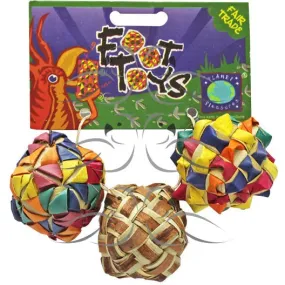 Woven Cube Foot Toy 3 Pack