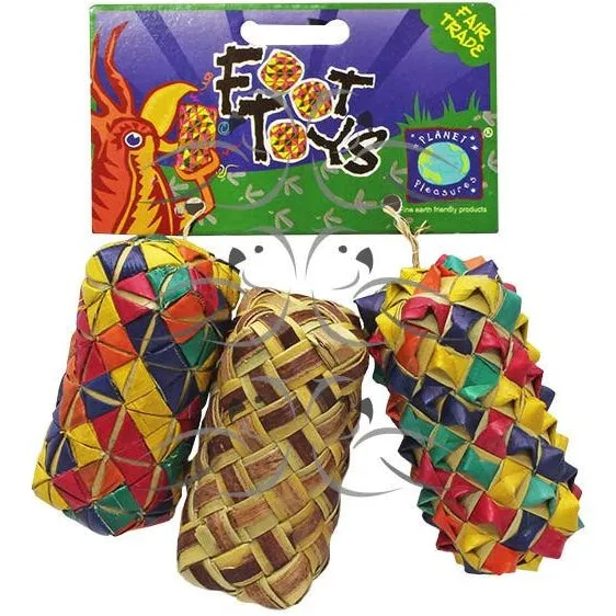 Woven Cylinder Foot Toy - 3 Pack