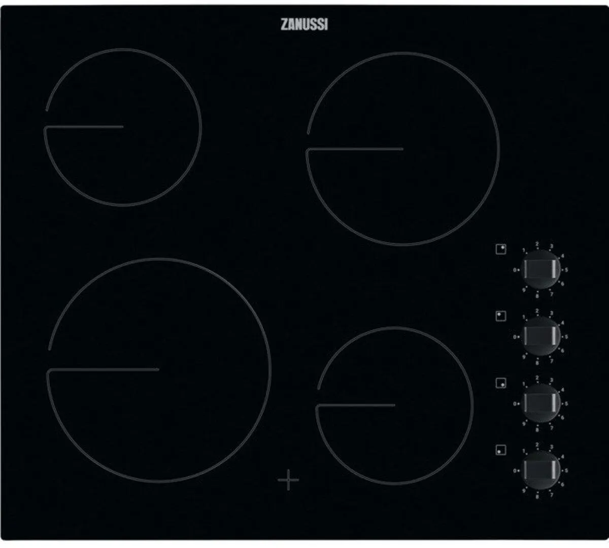 Zanussi ZHRN640K 59cm Ceramic Hob, Black